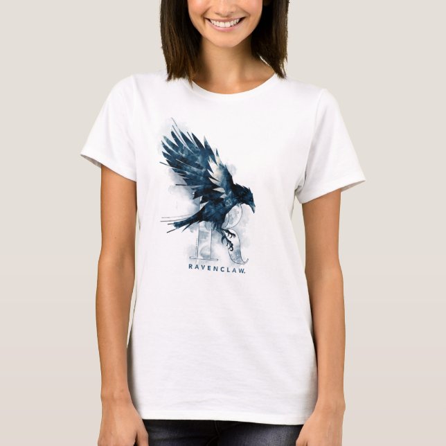 T-shirt Harry Potter | Aquarelle RAVENCLAW™ Raven (Devant)