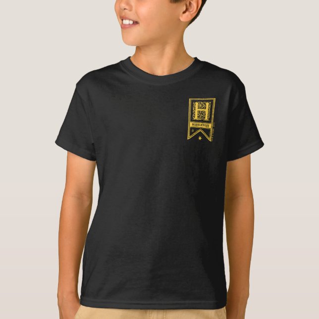 T-shirt Harry Potter | Bannière de monogramme de Poufsouff (Devant)
