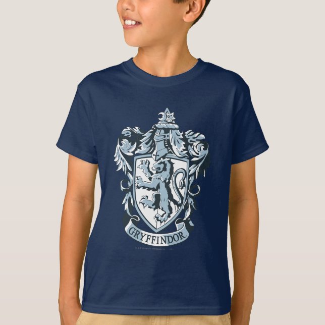 T-shirt Harry Potter | Blason de Gryffindor Bleu (Devant)