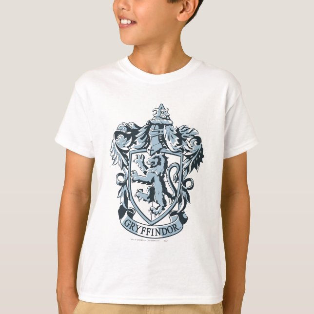 T-shirt Harry Potter | Blason de Gryffindor Bleu (Devant)