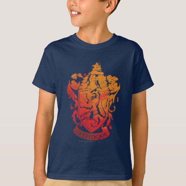 T-shirt Harry Potter | Blason de Gryffondor - Éclaboussé (Devant)