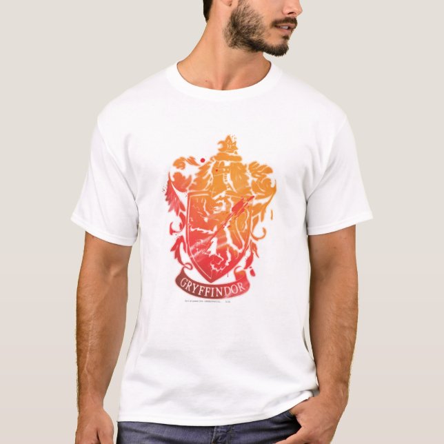 T-shirt Harry Potter | Blason de Gryffondor - Éclaboussé (Devant)