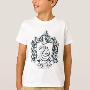 T-shirt Harry Potter Blason de Serpentard - Noir et Blan