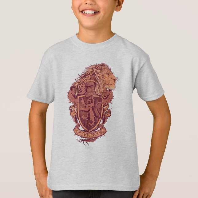 T-shirt Harry Potter | Blason du Lion Gryffindor (Devant)