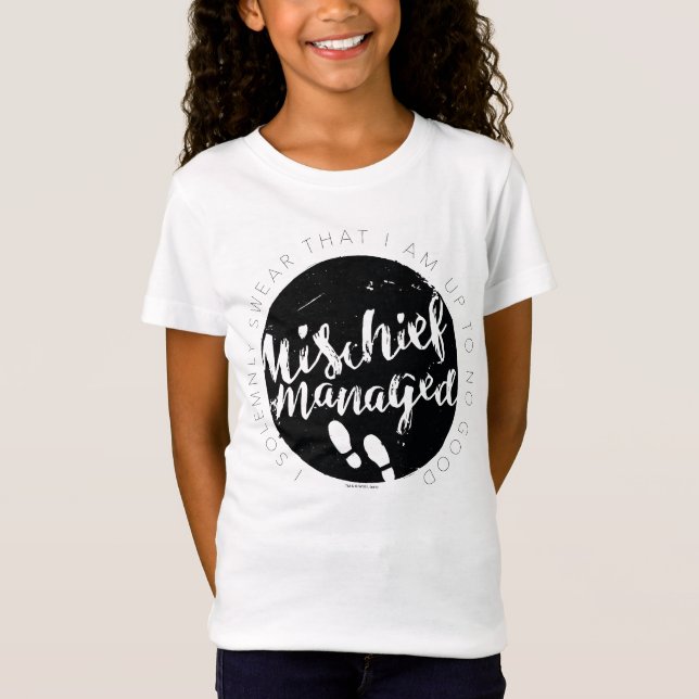 T-Shirt Harry Potter | Cartographie du Maraudeur Typograph (Devant)
