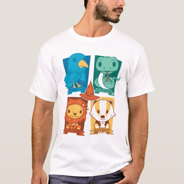 T-SHIRT HARRY POTTER™ | CARTOON HOGWARTS™ MAISONS (Devant)