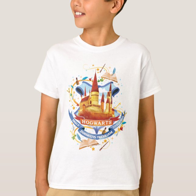 T-shirt Harry Potter | Château de Poudlard™ charmant (Devant)