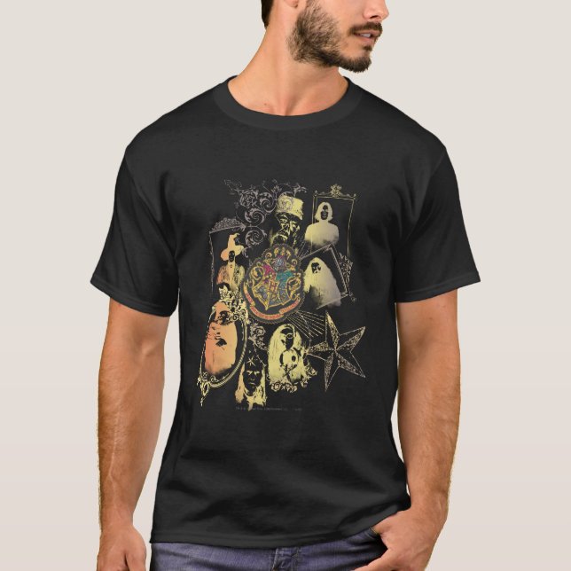 T-shirt Harry Potter | Cimier de Poudlard coloré (Devant)