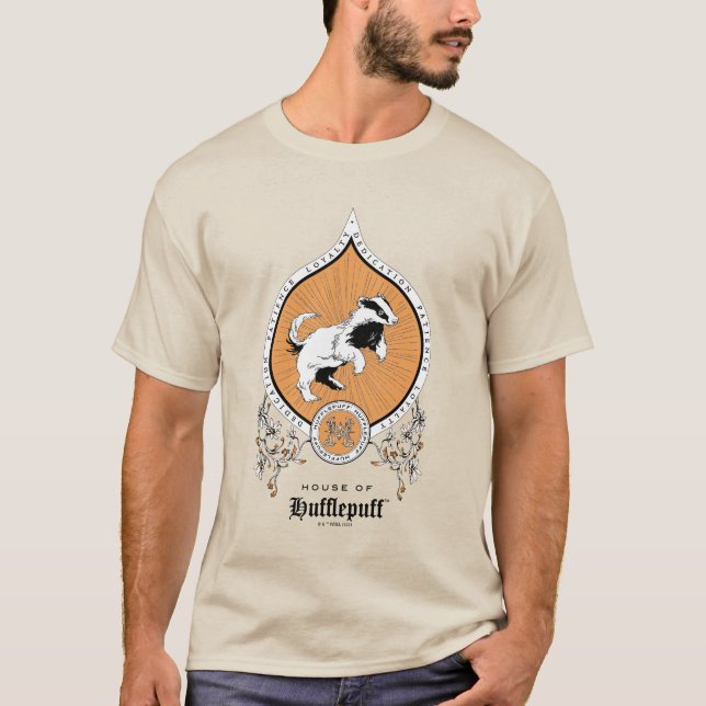 T-shirt HARRY POTTER™ | Délicat croquis HUFLEPUFF™ Crest (Devant)