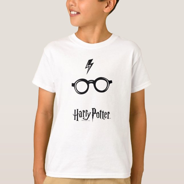 T-shirt Harry Potter | Éclair de voiture et lunettes (Devant)