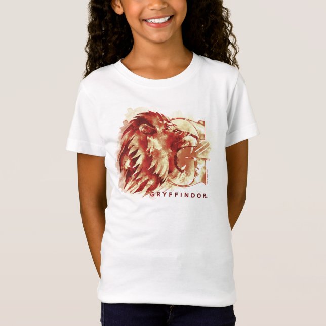 T-Shirt Harry Potter | GRYFFINDOR™ Lion Aquarelle (Devant)