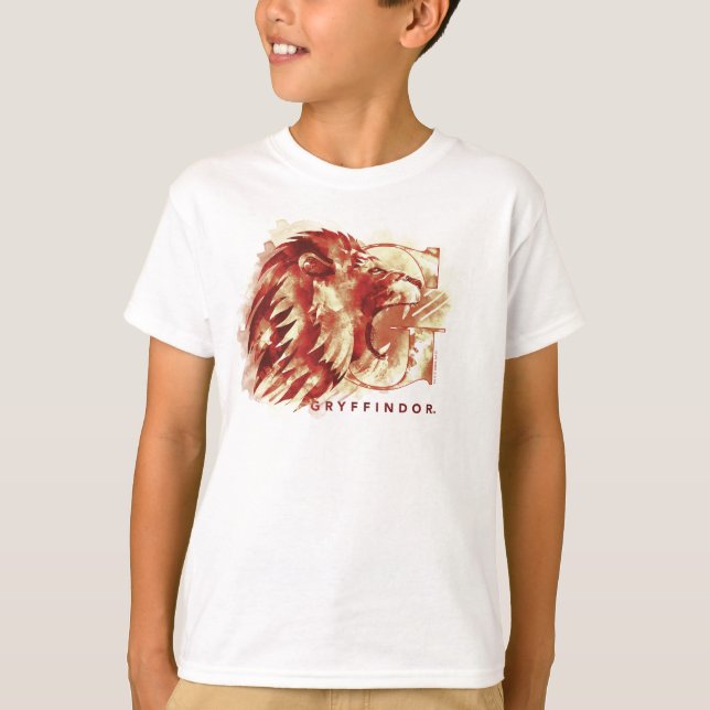 T-shirt Harry Potter | GRYFFINDOR™ Lion Aquarelle (Devant)