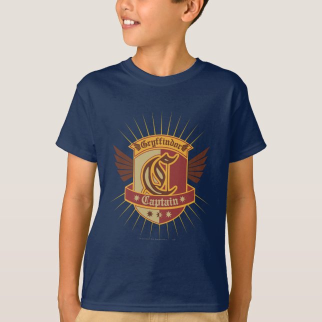 T-shirt Harry Potter| Gryffindor QUIDDITCH � Capitaine Emb (Devant)