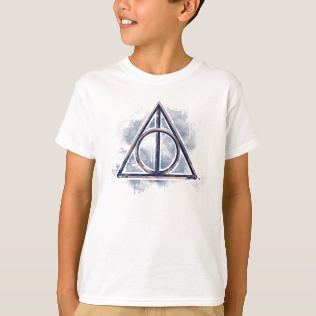 T-shirt Harry Potter | Hallows Mortels Aquarelle (Devant)