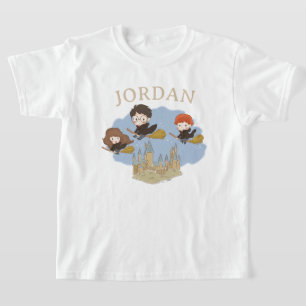 T-shirt HARRY POTTER™, Hermione, & Ron survolent HOGWARTS™