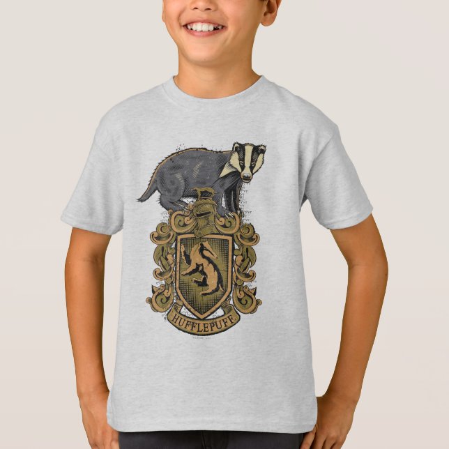 T-shirt Harry Potter | Hufflepuff Crest with Badger (Devant)