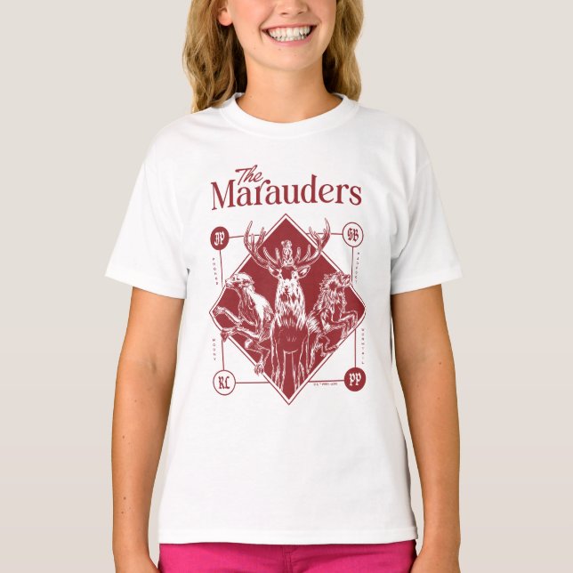 T-shirt HARRY POTTER™ Les Marauders Animagus Graphisme (Devant)