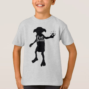 T-shirt Harry Potter   "Libérez Dobby" Silhouette Typograp