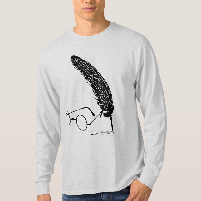 T-shirt Harry Potter | Lunettes et plume (Devant)