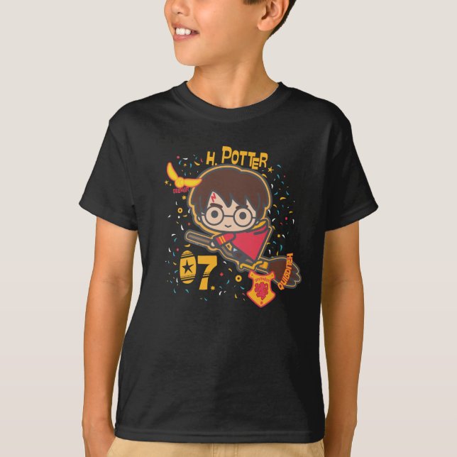 T-shirt Harry Potter Quidditch chercheur de dessin animé (Devant)
