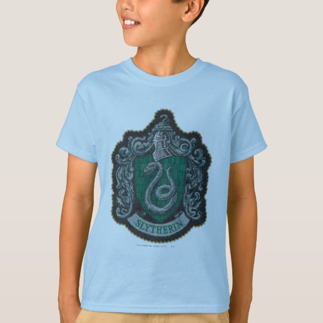 T-shirt Harry Potter| Retro Mighty Slytherin Crest (Devant)