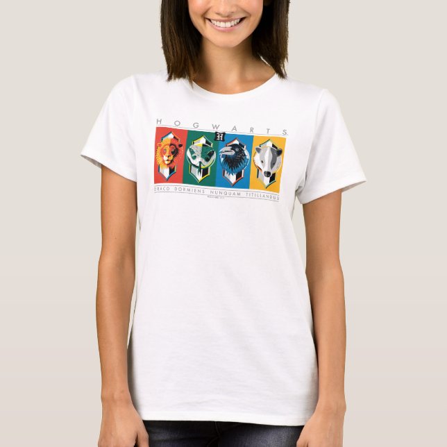 T-shirt Harry Potter | Sigles de maison HOGWARTS™ (Devant)