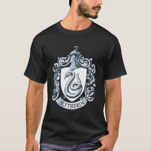 T-shirt Harry Potter Slytherin Crest - Bleu glacé