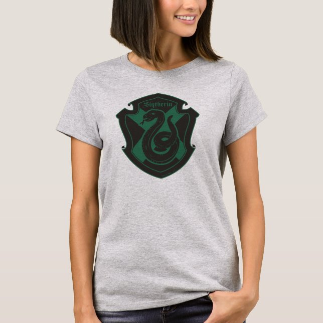 T-shirt Harry Potter | Slytherin House Pride Crest (Devant)