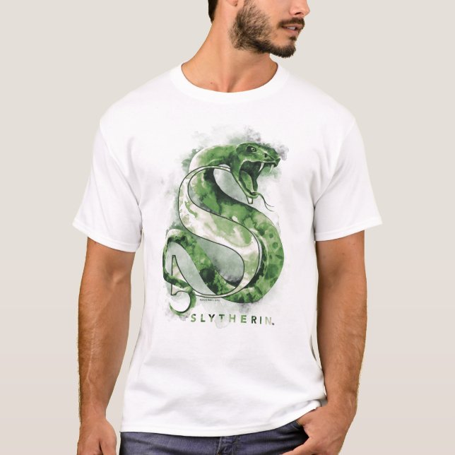 T-shirt Harry Potter | SLYTHERIN™ Serpent Aquarelle (Devant)