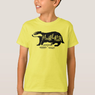 T-shirt Harry Potter Typographie de silhouette HUFLEPUFF