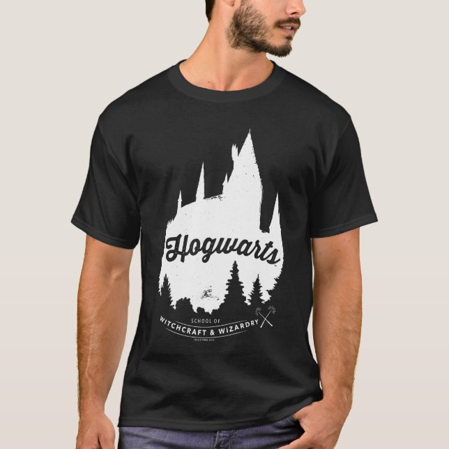T-shirt Harry Potter | Typographie du château de Poudlard™ (Devant)