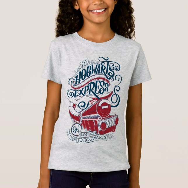 T-Shirt Harry Potter | Typographie du Hogwarts Express (Devant)