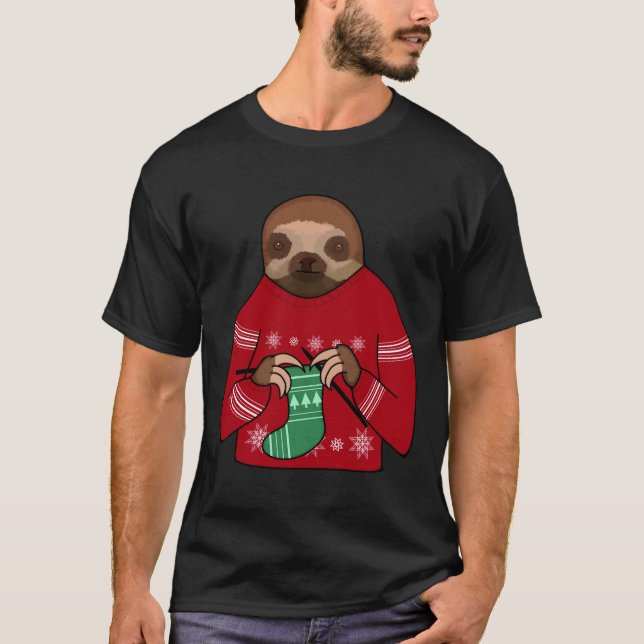 T-shirt Harvey Le Tricot Festif Sloth (Devant)