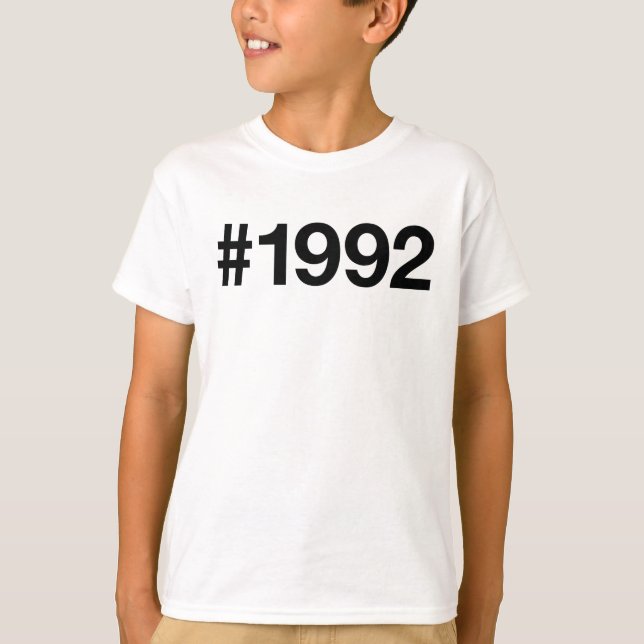 T-shirt Hashtag 33 Anniversaire 1992 (Devant)