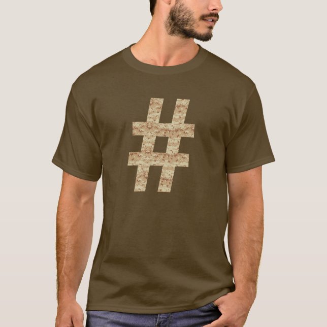 T-shirt Hashtag Camouflage (Devant)
