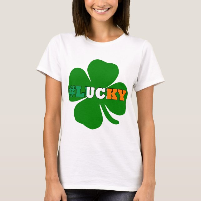 T-shirt Hashtag feck text St patrick irlandais (Devant)