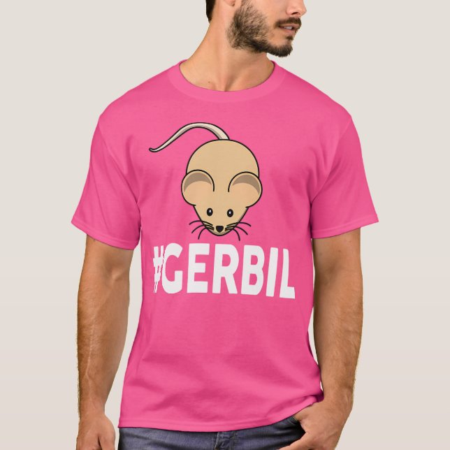 T-shirt Hashtag Gerbil Funny Gerbil (Devant)
