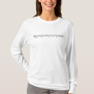 T-shirt Hashtag Gray on Purpose Silver Parties scintillant