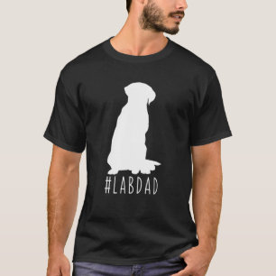 T-shirt Hashtag Lab Papa Labrador Retriever Maman Papa Chi