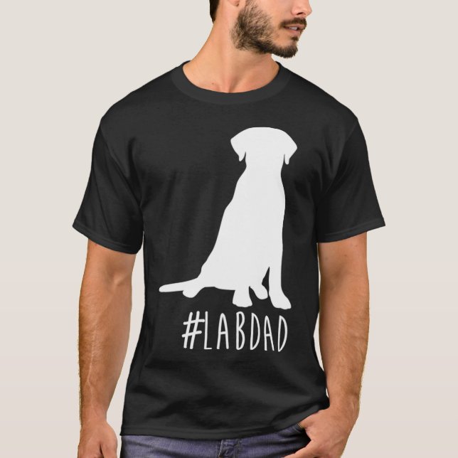 T-shirt Hashtag Lab Papa LabradorRetriever Papa (Devant)