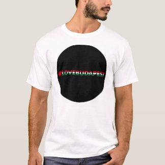 T-shirt hashtag love Budapest, black circle