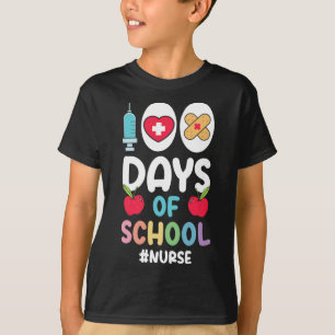 T-shirt Hashtag Nurse Happy 100 jours d'école Nurse