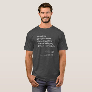T-shirt Hashtag Recycler votre donneur d'organes