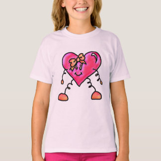 T-shirt Hashtag Saint Valentin chemise de coeur souriante