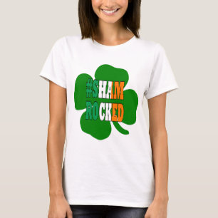T-shirt Hashtag shamrocker texte irlandais St patrick