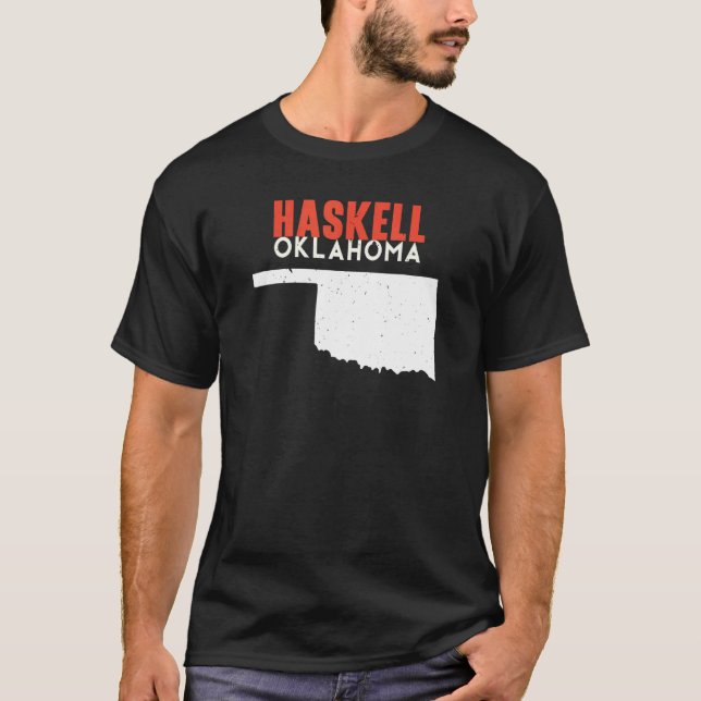 T-shirt Haskell USA State America Travel Oklahoman (Devant)