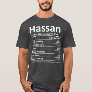 T-shirt HASSAN Nutrition Funny Anniversaire Personnalisé