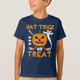 T-shirt Hat Trick ou Treat Hockey Halloween