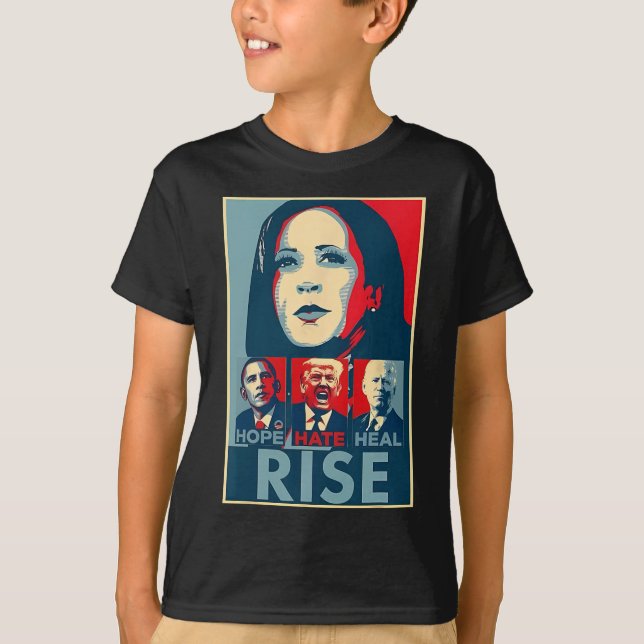 T-shirt Hate Heure Croissance Président Kamala Harris Camp (Devant)