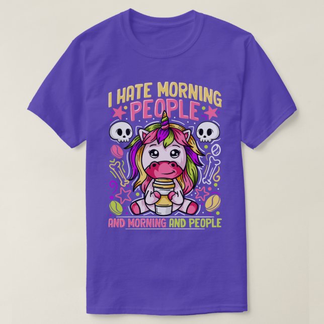 T-shirt Hate Mornings (Design devant)
